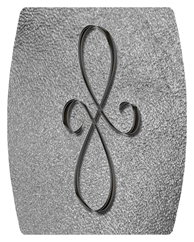 DAREC 601 BK SH SL Black Scroll Shimmer Silver Background